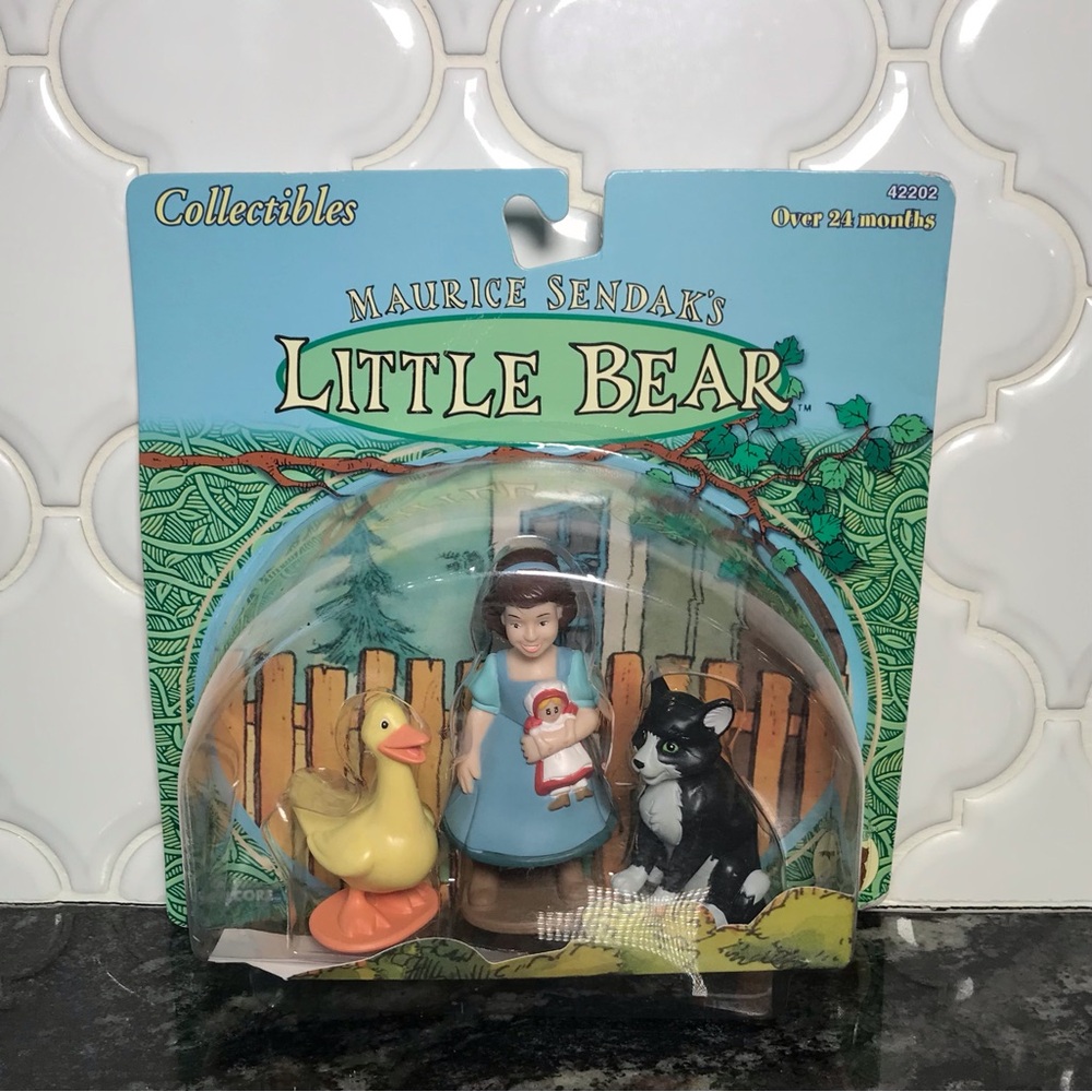 Vintage Maurice Sendak’s Little Bear Emily Lucy Cat & Duck Figure Toy 1999 NEW - Picture 6 of 7